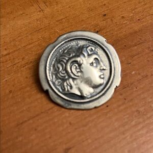 Silver Drachm Brooch
